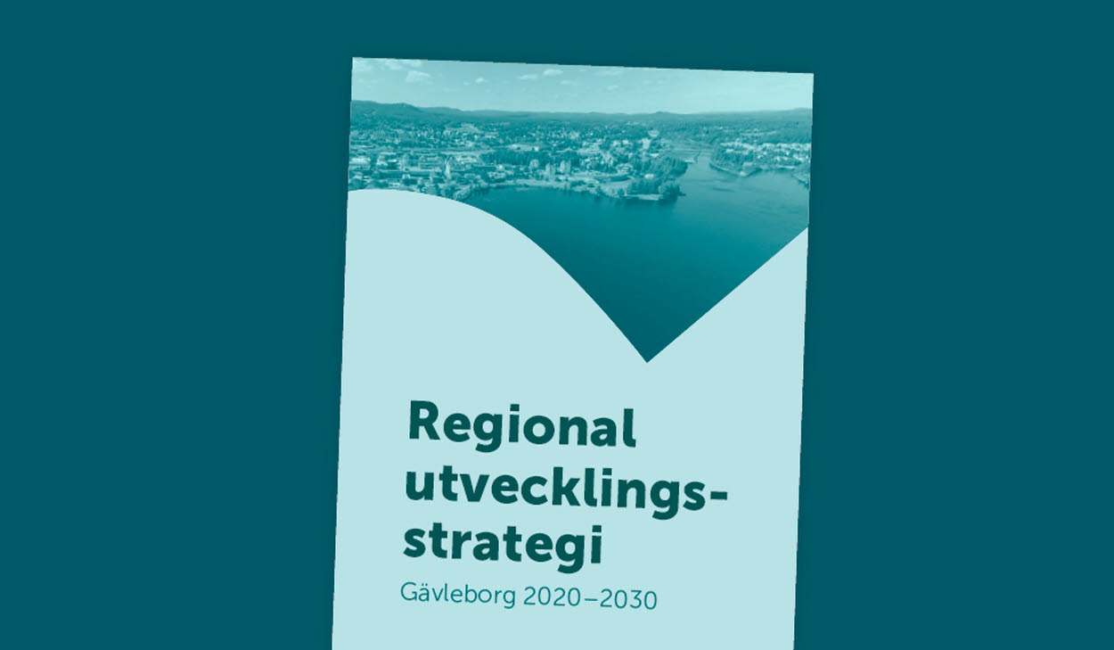 Illustrerad bild av pdf-versionen av Regional utvecklingsstrategi Gävleborg 2020-2030