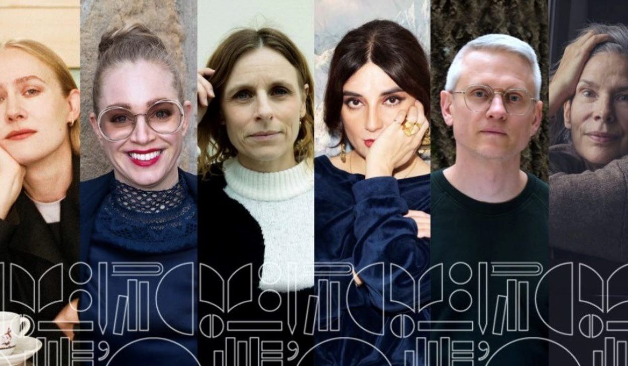 Kollage över medverkande vid litteraturfestivalen Gävlit 2025.